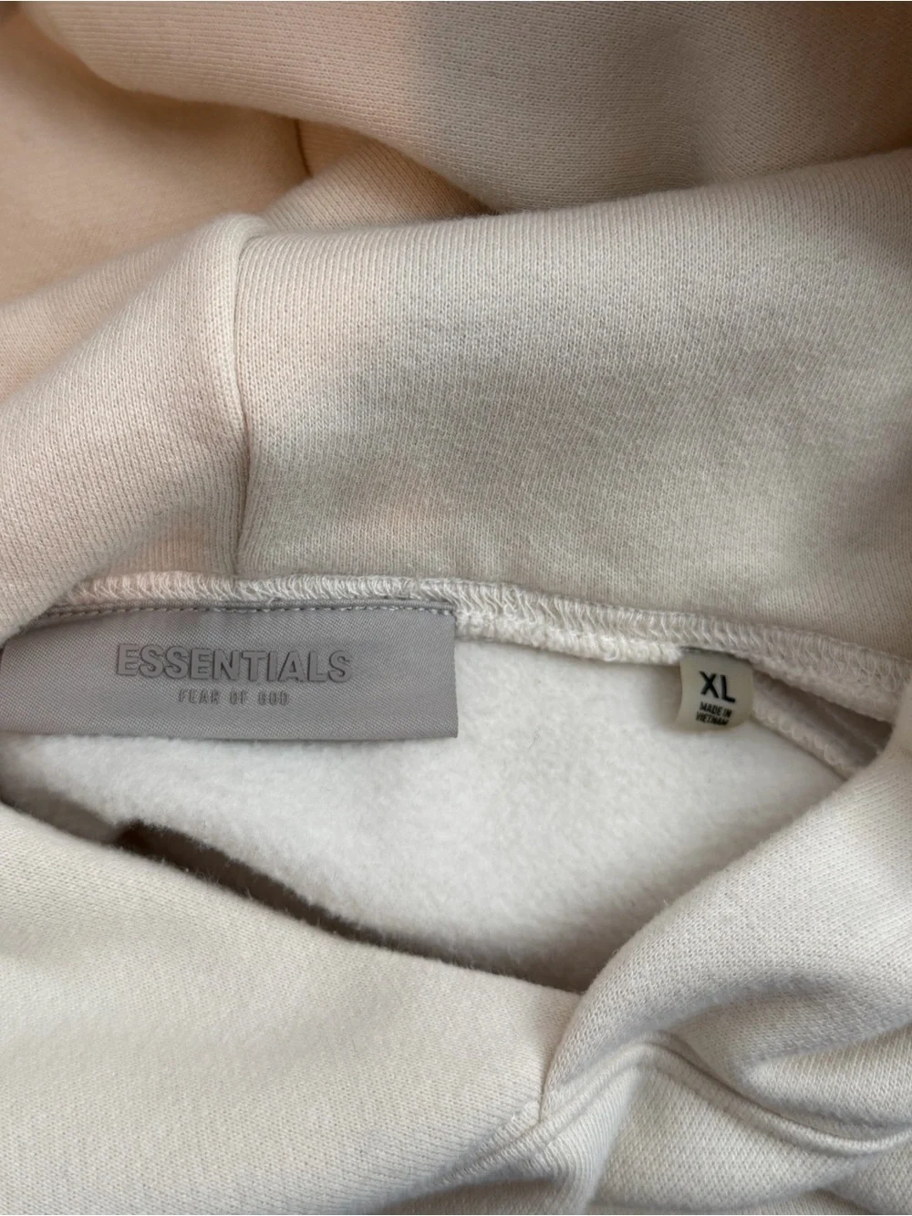 Fear of God Essentials Men’s Hoodie Eggshell Size XL